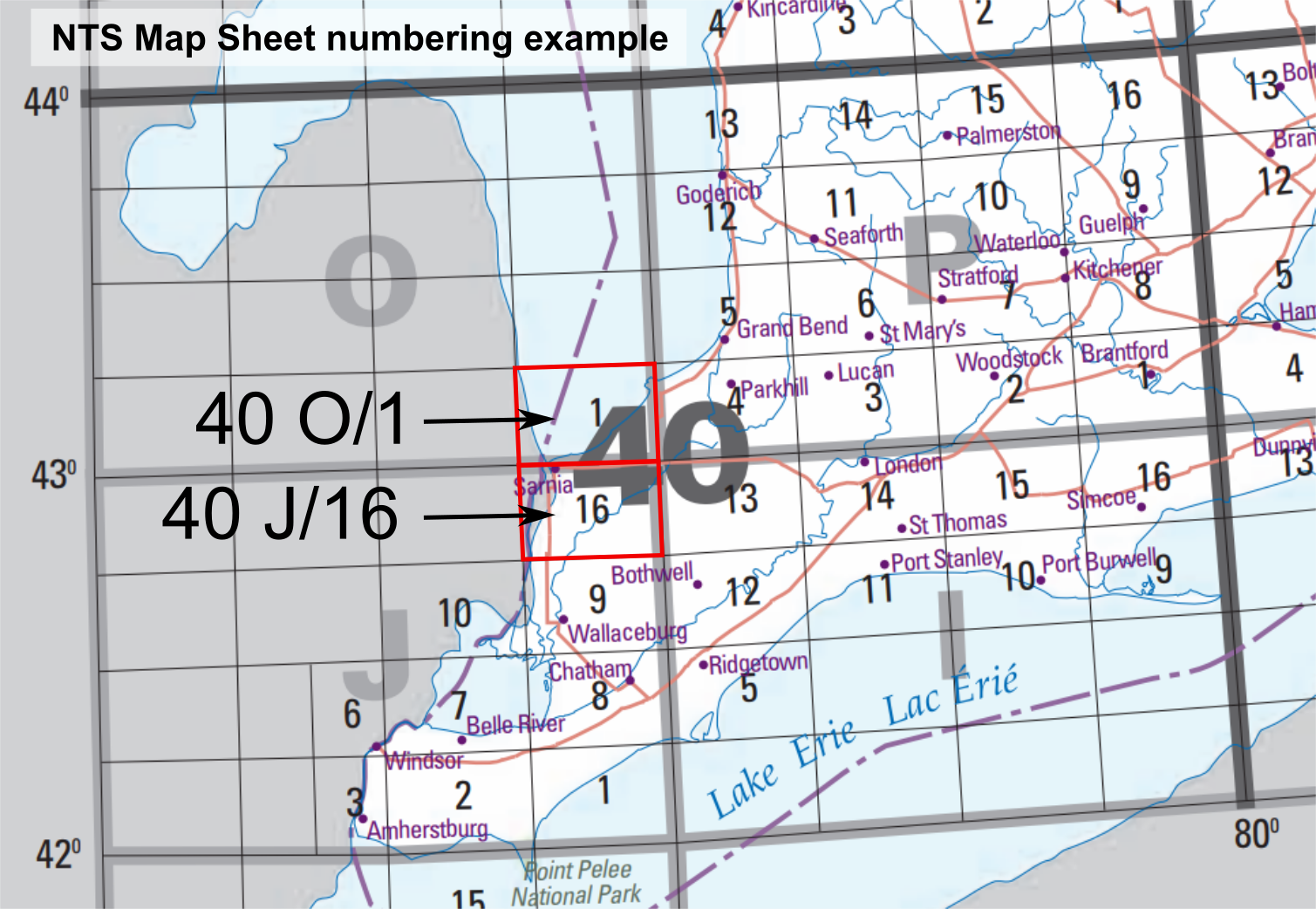 Using PDF index to determine map sheet numbers